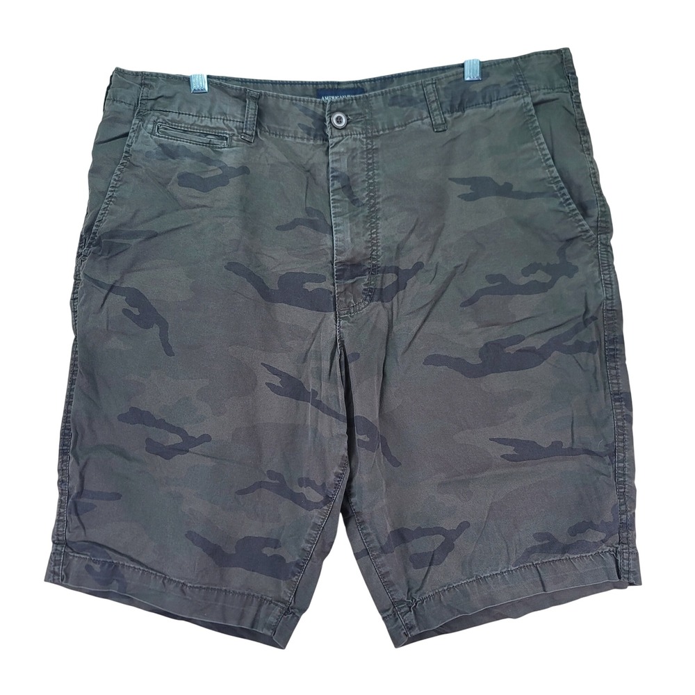 American Eagle Camo Shorts Mens 39 Green Ne(x)t Level Flex Longer Length